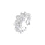 Open Flower Cluster Ring in 925 Sterling Silver