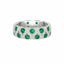 925 Sterling Silver Cubic Zirconia Wide Band Statement Ring