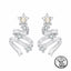 Christmas Tree Earrings 925 Sterling Silver Star Top