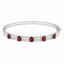 Gemstone Bangle Bracelet 925 Sterling Silver Five Stone Design