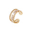 Crown Band Ring 925 Sterling Silver Cubic Zirconia Irregular Edge Design
