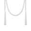 Long Tassel Necklace in 925 Sterling Silver Multi Strand Chain with Italian Inspiration