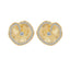 Lotus Leaf Stud Earrings 925 Sterling Silver with Cubic Zirconia