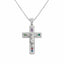 Moissanite Cross Necklace in 925 Sterling Silver Crucifix Religious Necklace for Men & Women
