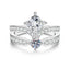 Princess Cut Moissanite Ring 1 Carat 925 Sterling Silver Crown Design