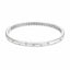 Star Bangle 925 Sterling Silver Brushed Finish With Cubic Zirconia Accents
