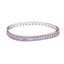 Tanzanite Bracelet 925 Sterling Silver Bangle With Natural Gemstone Row
