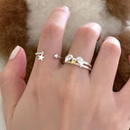 925 Sterling Silver Stackable Rings with Star and Wing Details