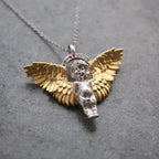 Angel Necklace 925 Sterling Silver With Halo Frame
