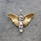 Angel Necklace 925 Sterling Silver With Halo Frame
