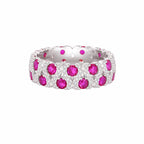 925 Sterling Silver Cubic Zirconia Wide Band Statement Ring