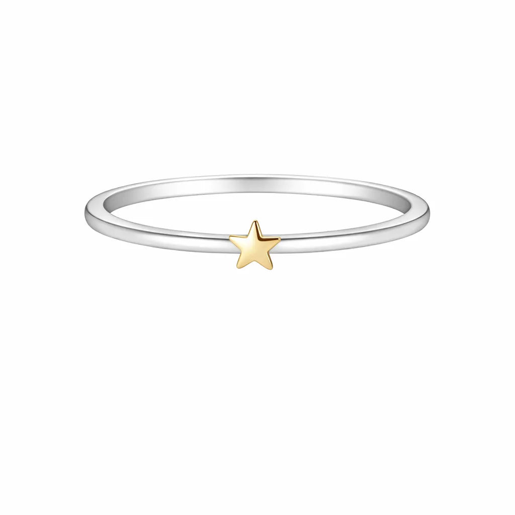 925 Sterling Silver Stackable Rings with Star and Wing Details
