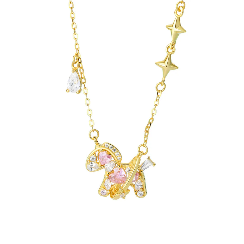 Horse Necklace for Women | 925 Sterling Silver Cubic Zirconia Pendant