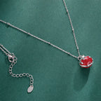 Apple Pendant Necklace in 925 Sterling Silver