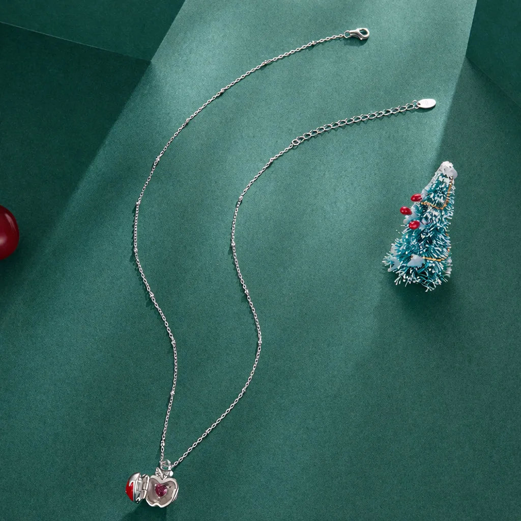 Apple Pendant Necklace in 925 Sterling Silver