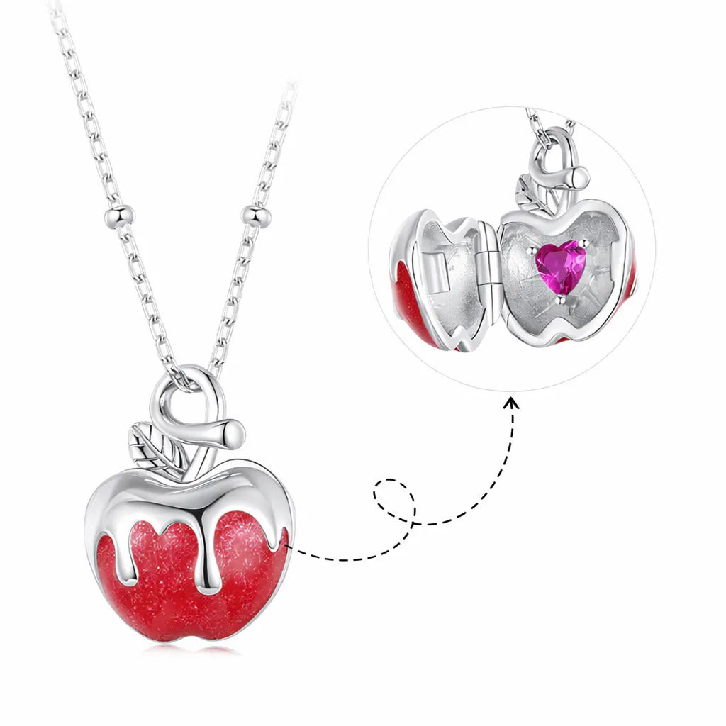 Apple Pendant Necklace in 925 Sterling Silver