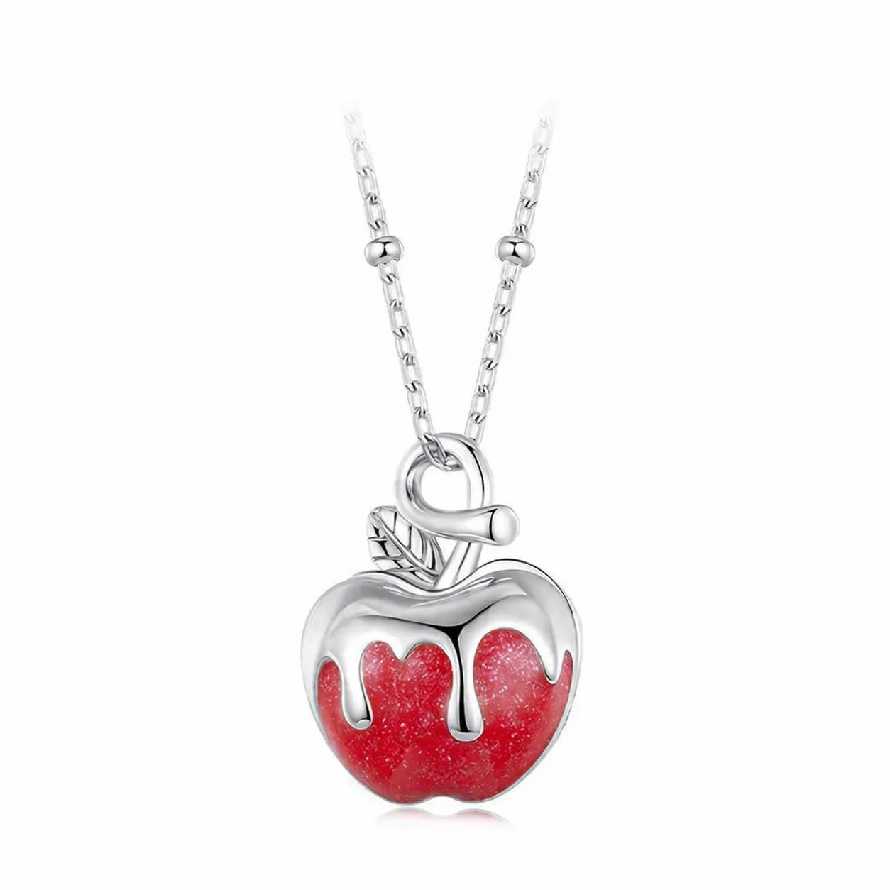 Apple Pendant Necklace in 925 Sterling Silver