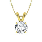 925 Sterling Silver Birthstone Solitaire Pendant Necklace for Women with Cubic Zirconia