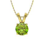 925 Sterling Silver Birthstone Solitaire Pendant Necklace for Women with Cubic Zirconia
