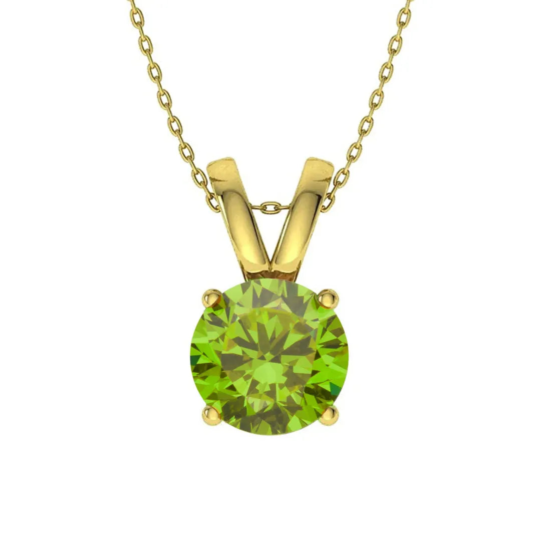 925 Sterling Silver Birthstone Solitaire Pendant Necklace for Women with Cubic Zirconia