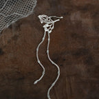 Ear Cuff With Chain 925 Sterling Silver Openwork Butterfly