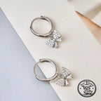 925 Sterling Silver Butterfly Hoop Earrings with Butterfly Charm