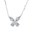 Butterfly Necklace 925 Sterling Silver Four Stone