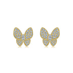 Marquise Butterfly Stud Earrings in 925 Sterling Silver
