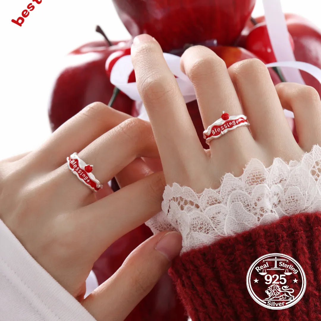 Christmas Blessing Ring in 925 Sterling Silver