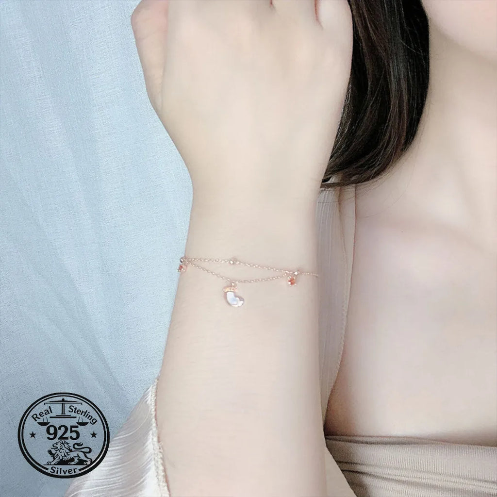 925 Sterling Silver Christmas Bracelet with Stocking Charm