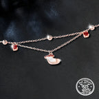 925 Sterling Silver Christmas Bracelet with Stocking Charm