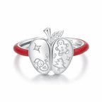 Christmas Apple Ring in 925 Sterling Silver