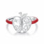 Christmas Apple Ring in 925 Sterling Silver