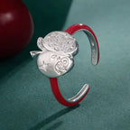 Christmas Apple Ring in 925 Sterling Silver