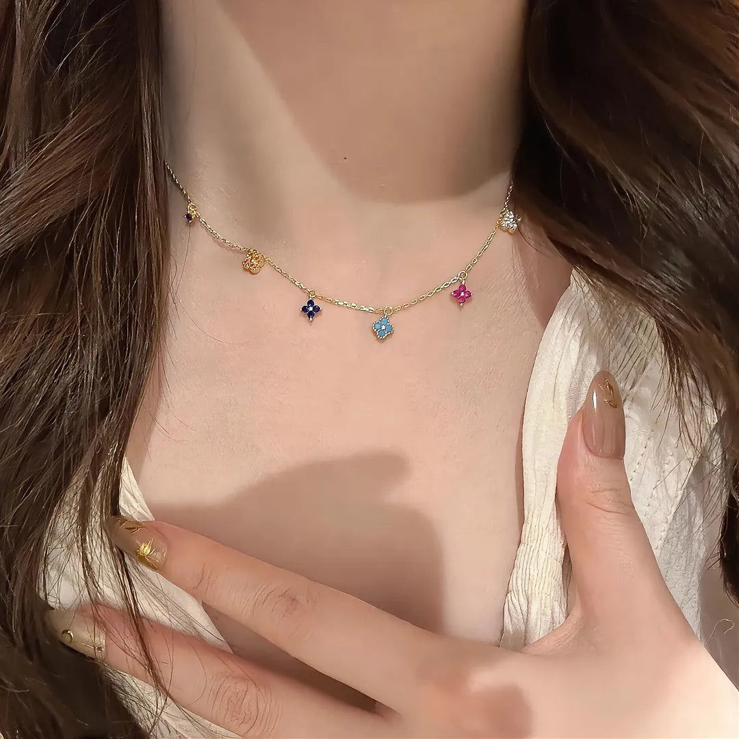 Clover Necklace Gold | Four Leaf Design in 925 Sterling Silver