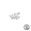 Crown Stud Earrings 925 Sterling Silver with Cubic Zirconia for Cartilage