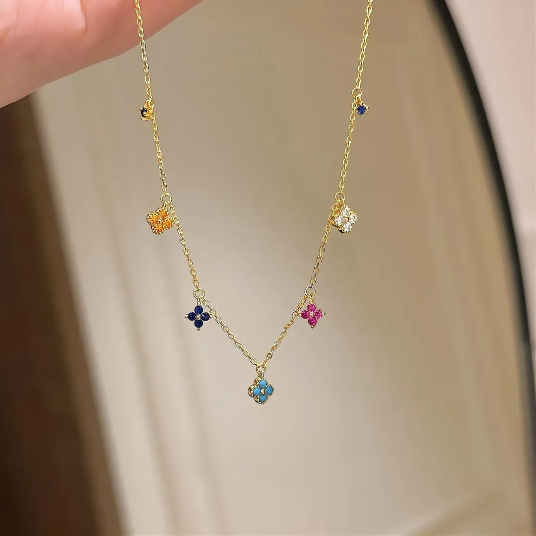 Clover Necklace Gold | Four Leaf Design in 925 Sterling Silver