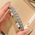 Engraved Bangle Bracelet 925 Sterling Silver Cubic Zirconia Italian Inspired Pattern