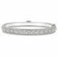 Engraved Bangle Bracelet 925 Sterling Silver Cubic Zirconia Italian Inspired Pattern