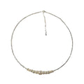 Freshwater Pearl Necklace with a 925 Sterling Silver Bead Strand