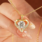 Moissanite Heart Pendant 925 Sterling Silver Necklace With 3 Carat Center Stone Held in a Heart Frame