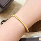 Star Bangle 925 Sterling Silver Brushed Finish With Cubic Zirconia Accents