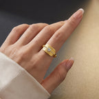 Vintage Sunburst Signet Ring in 925 Sterling Silver