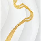 Long Tassel Necklace in 925 Sterling Silver Multi Strand Chain with Italian Inspiration
