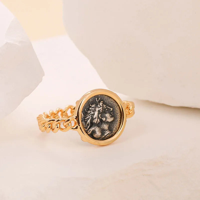 925 Sterling Silver Helen Coin Ring