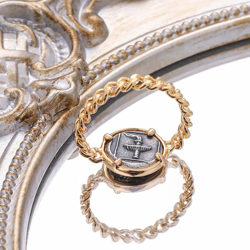 925 Sterling Silver Helen Coin Ring