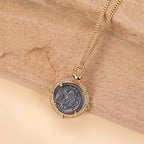 925 Sterling Silver Hera Coin Pendant Necklace