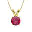 925 Sterling Silver Birthstone Solitaire Pendant Necklace for Women with Cubic Zirconia