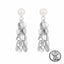 Leaf Dangle Earrings in 925 Sterling Silver Pearl Tassel Style