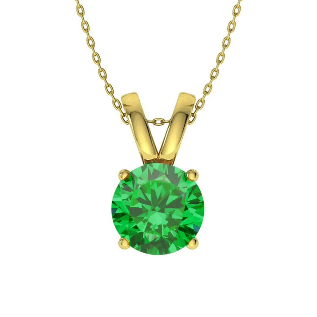 925 Sterling Silver Birthstone Solitaire Pendant Necklace for Women with Cubic Zirconia
